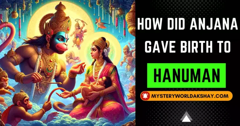 How did Anjana gave birth to Hanuman?