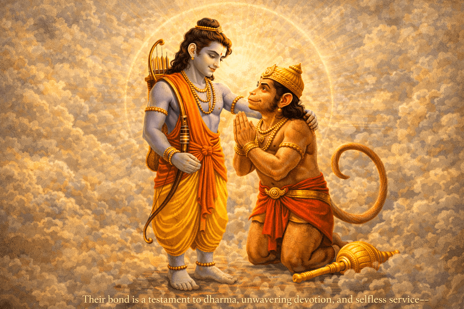 Rama and Hanuman in divine harmony