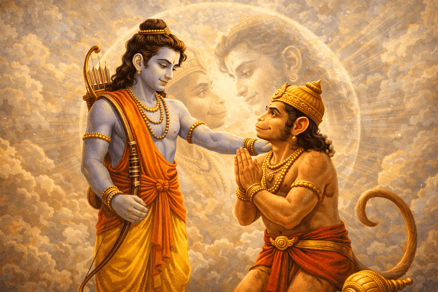 Rama and Hanuman's divine bond