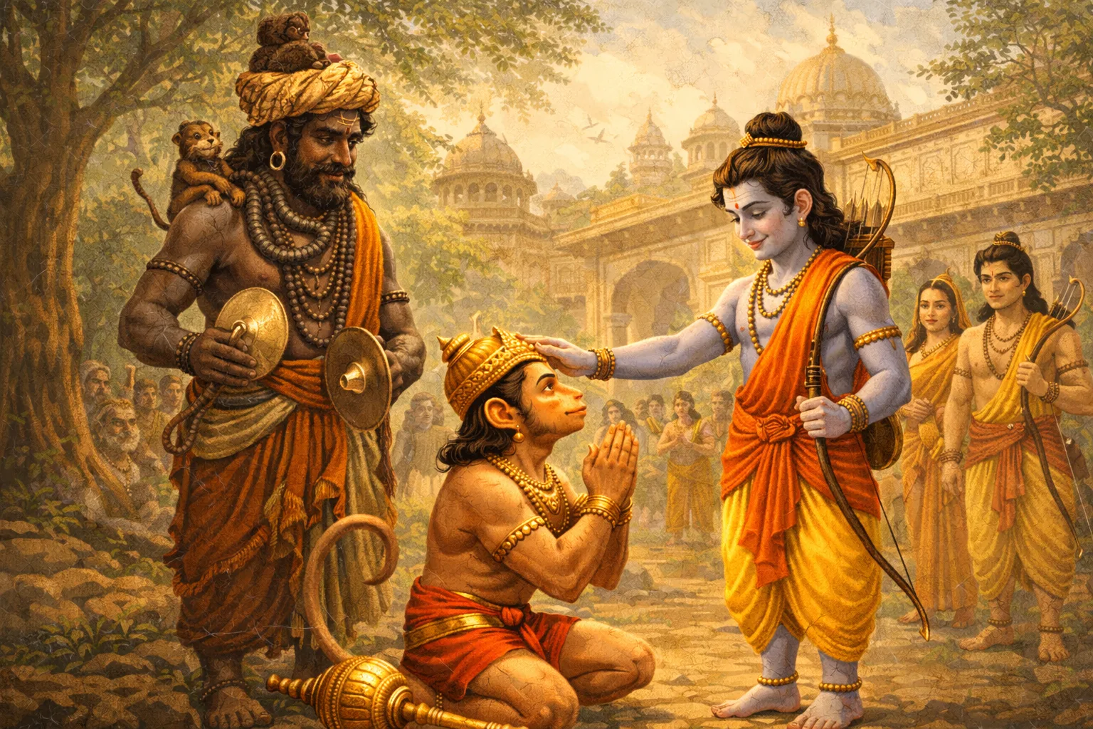 Shiva, Hanuman, and Rama in Ayodhya